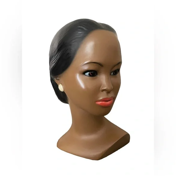 VTG Marwal Chalkware Bust Polynesian Woman - Picture 1 of 9